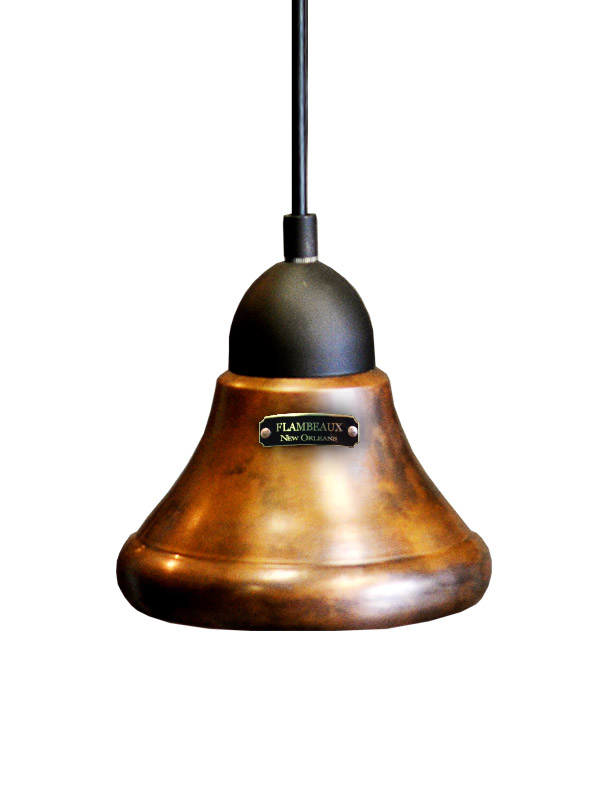 Small Bell Pendant, Copper Gas & Electric Lanterns