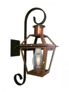 Bourbon St. Lantern with Chartres Scroll Bracket | Copper Gas ...