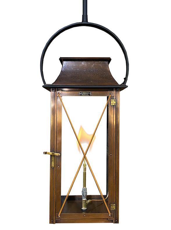 Colonial Yoke With Crossbars Copper, Colonial Style Exterior Light Fixtures