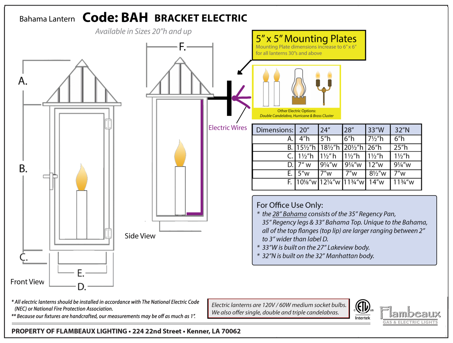 BahamaBracketElecCutSheet