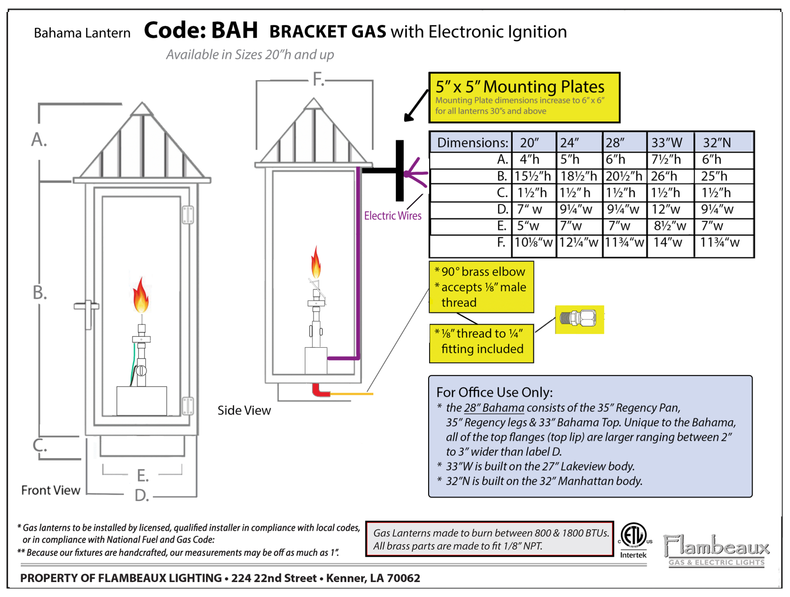 BahamaBracketGasIgnitorCutSheet