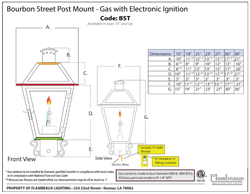 Bourbon-Post-Mount-Gas-with-Electronic-Ignition