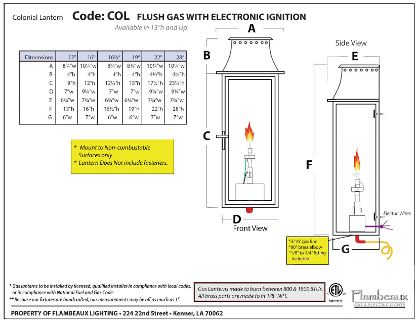 ColonialFlushGasIgnitorCutSheet